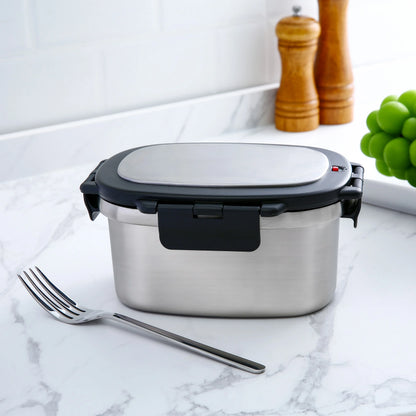 Food Container, Reusable Insulated Stainless Steel, Rectangular, 33 Oz