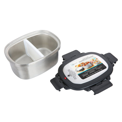 Food Container, Reusable Insulated Stainless Steel, Rectangular, 33 Oz