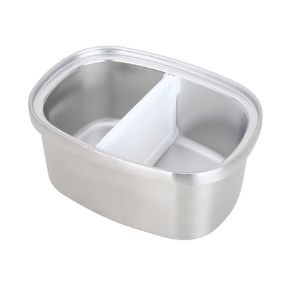 Food Container, Reusable Insulated Stainless Steel, Rectangular, 33 Oz