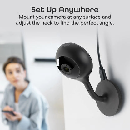 Indoor Home Security 1080P HD Video Surveillance Camera with Motion Detection, 2-Way Audio, Black